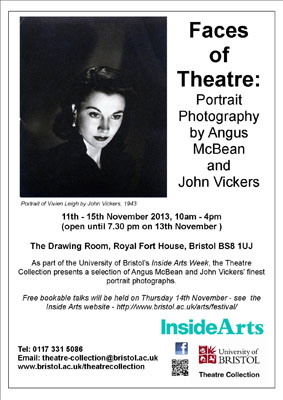 Faces of Theatre Exhibition Poster (Royal Fort House)